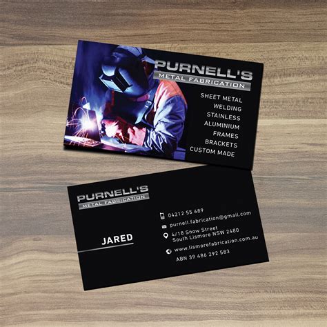 business cards for metal fabrication